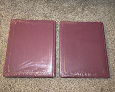 Creative Memories Scrapbook Album 12x15 Burgundy Gold Trim 15 White Pages LOT 2
