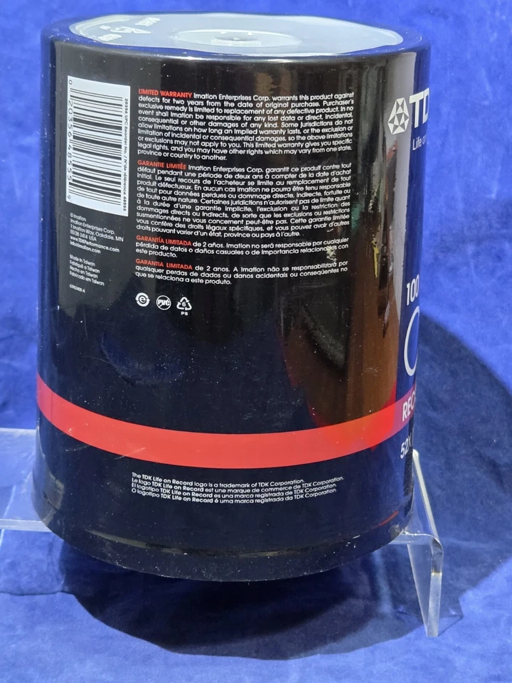 TDK Blank Recordable CD-R 100 Pack 700MB 80Min 52x Speed New Sealed - Image 3 of 4