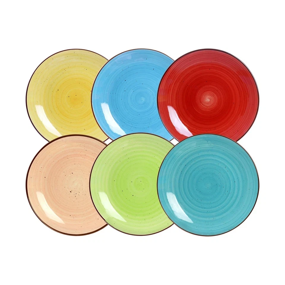 Elama Sebastian 24 Piece Double Bowl Stoneware Dinnerware Set in Assorted Color - Image 2 of 3