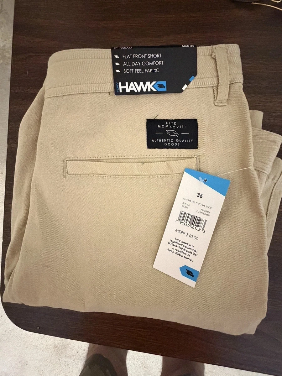 Short Cargo Tony Hawk Pour Garçon - Taille 10 (8-10) - Carreaux Taupe - Très Bon état