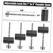  Trailer Tongue Coupler Lock Adjustable Trailer Coupler Pin Lock, 1 Pack Silver
