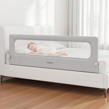 Folding Bed Rail for Toddlers, Baby Bed Rail Guard with Reinforced Anchor Safety