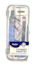 Helix Maths Geometry Set Compact with Compass Ruler Protractor Squares Sharpener