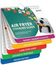 Air Fryer Cheat Sheet Magnets Cooking Guide Booklet - Air Fryer Cookbooks - Air