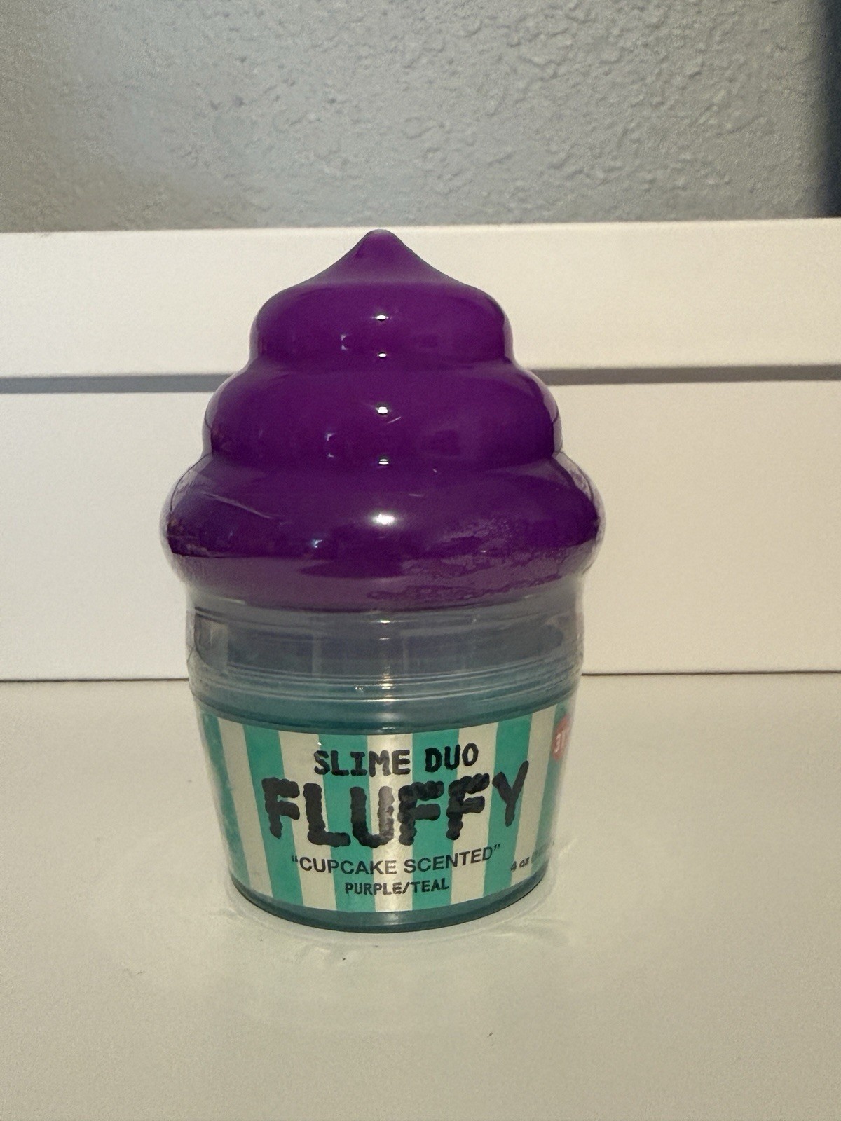 J'adore Slime Duo Fluffy Cupcake Scented Purple/Teal