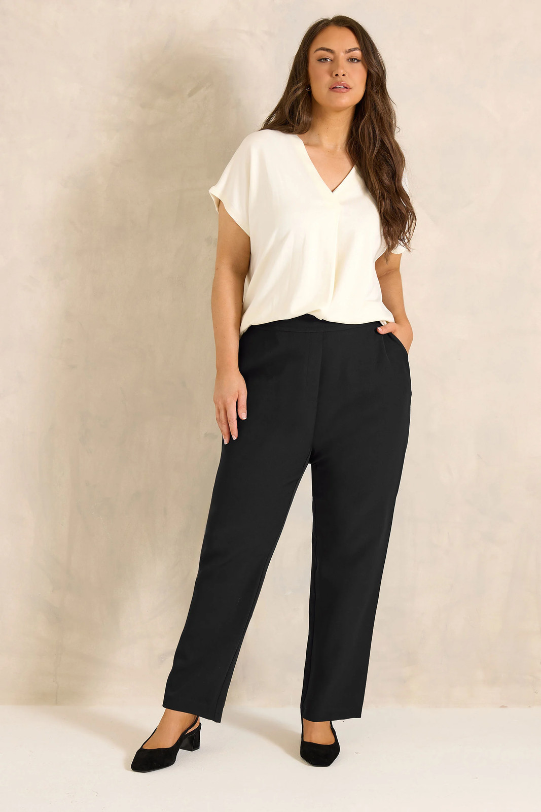 EVANS Curve Women's Plus Size Tapered Formal Trousers