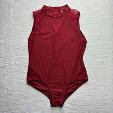 Elegant Sleeveless Maroon Bodysuit