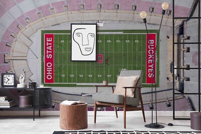 3D Stadium Rugby Field Self-adhesive Removeable Wallpaper Wall Mural