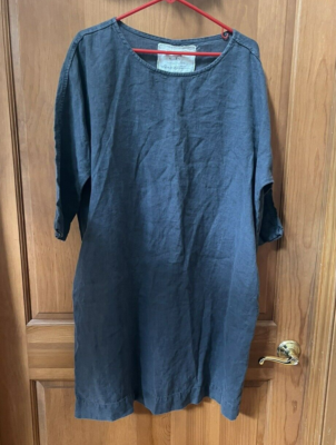 Not Perfect Linen NPL 100% Linen Dress Size M/L Made In Lithuania | eBay