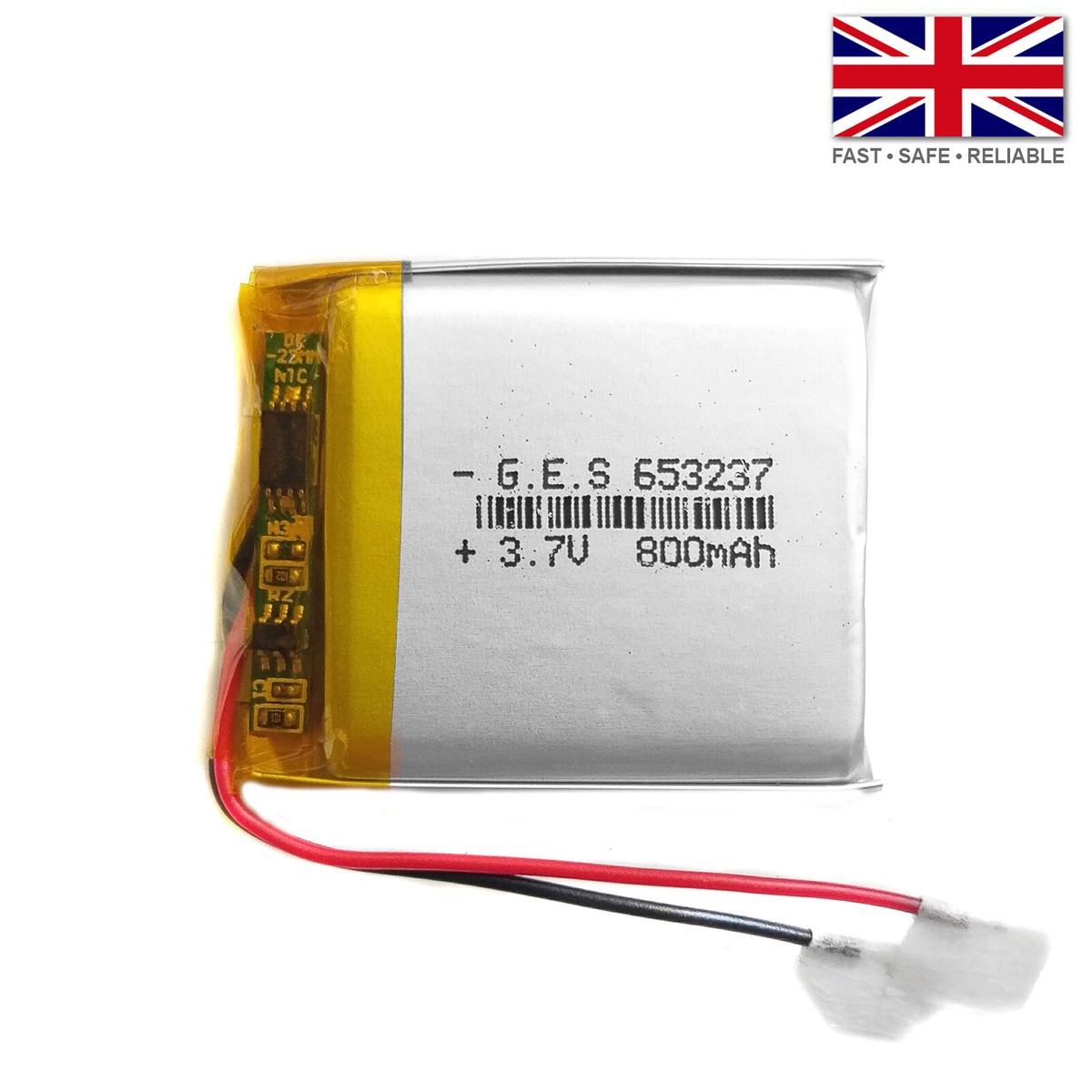 3.7V 800mAh LiPo 1S Polymer Battery: MP3 GPS Speaker - 653237 | eBay