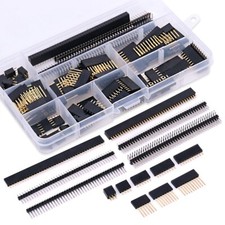 112Pcs 2.54mm Male Female Pin Connector Assortment Stackable Shield Breakaway