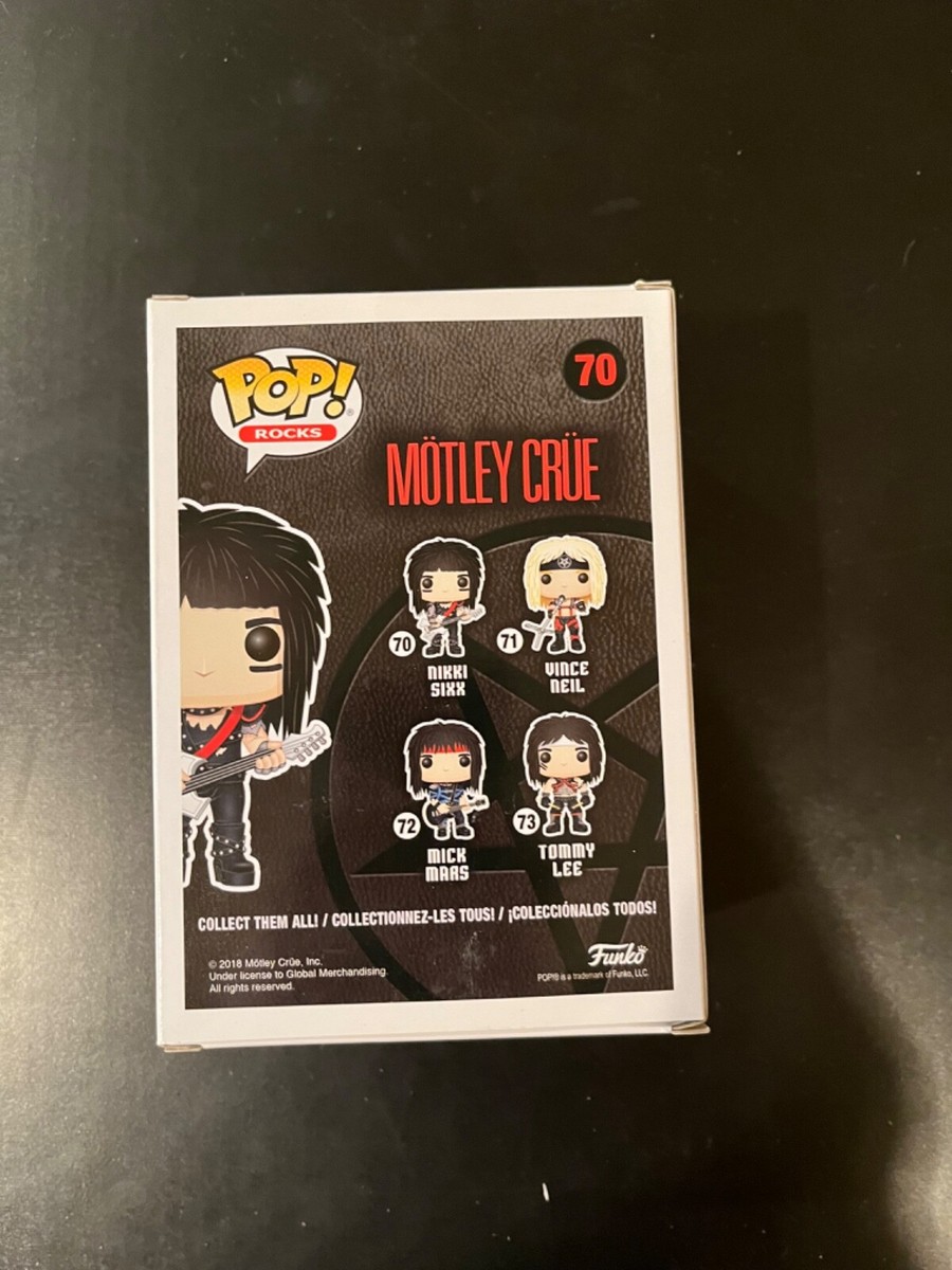 Mötley Crüe Set of 4 Funko Pop! #70-73- Nikki, Vince, Mick, and