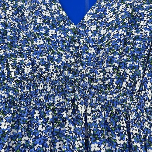 TAYLOR Women's Floral-Print Tiered Ruffle Hem Dress Sz 8P V-Neck Smocked Waist - Picture 8 of 16