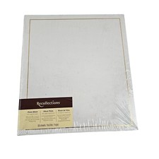 Recollections Photo Album White  Gold 3 Ring Holds 200 4x6 Photos 50 Sheets NIP