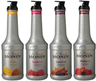 Monin 1 Liter Fruit Puree 33.8 oz (select flavor below)