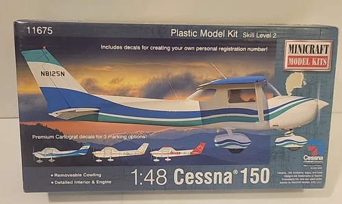 Minicraft Model Kits Cessna 150 1/48 Scale Model Plane No. 11675