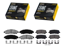 Front Rear Ceramic Brake Pads for 2007 - 2013 Acura MDX & 2010 - 2013 ZDX 3.7L