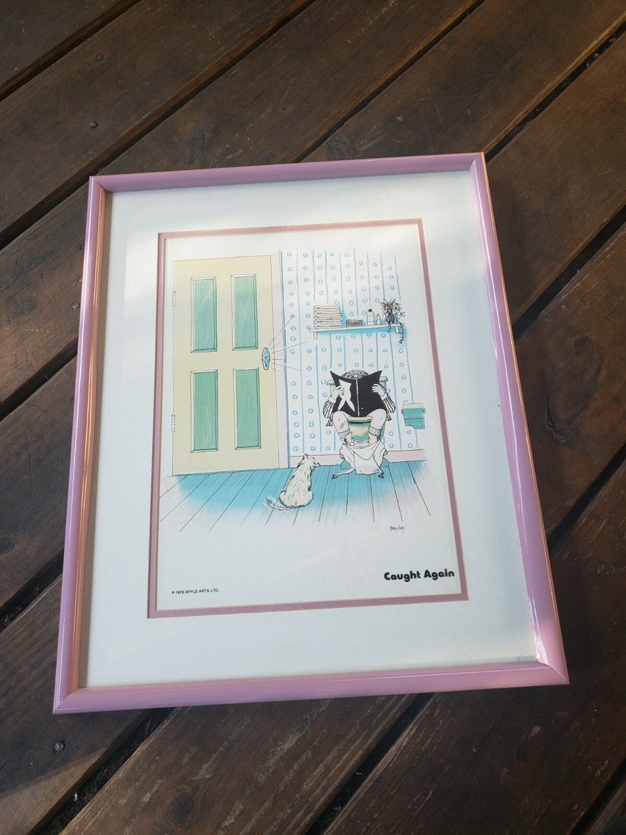 Vintage 1978 Caght Again Betsy Himey Art Print Apple Arts Ltd 16 x