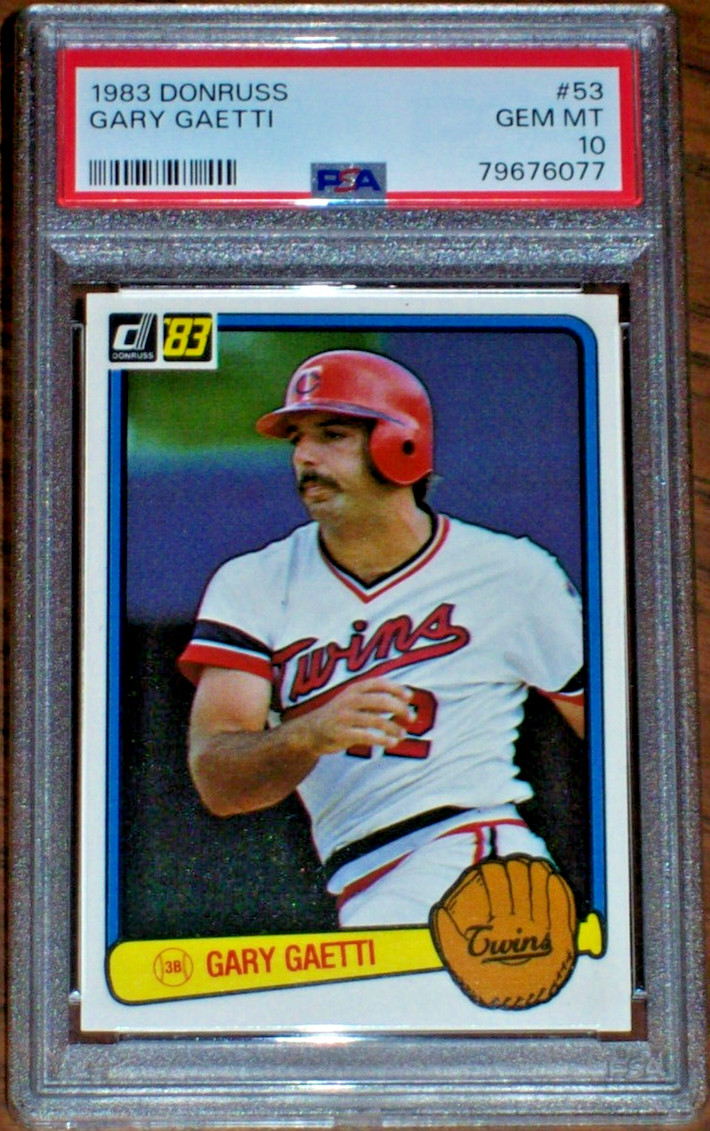 1983 Gary Gaetti rookie #53 Donruss PSA 10 Minnesota Twins