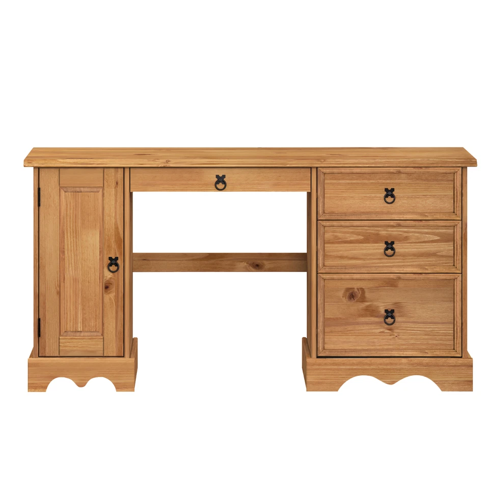 Corona Straight Computer Desk Office Solid Pine Discount by Mercers Furniture® - Image 2 of 4