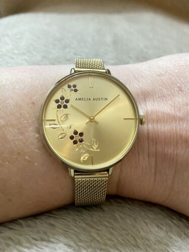 Amelia Austin Damen The Flower Collection Uhr mit Netzarmband - Bild 1 von 14