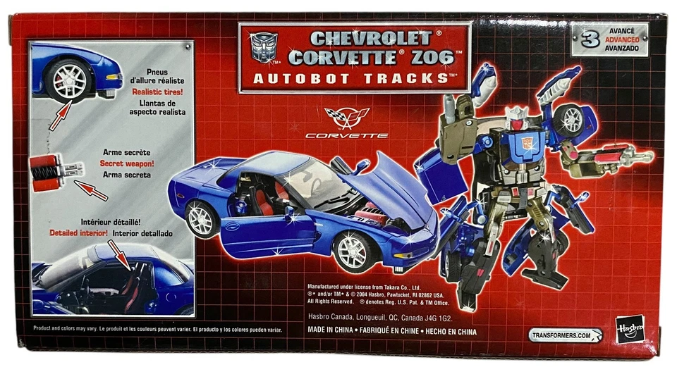 Transformers Alternators Autobot Tracks Chevrolet Corvette Z06 Figure NEW 2004 - Image 3 of 4