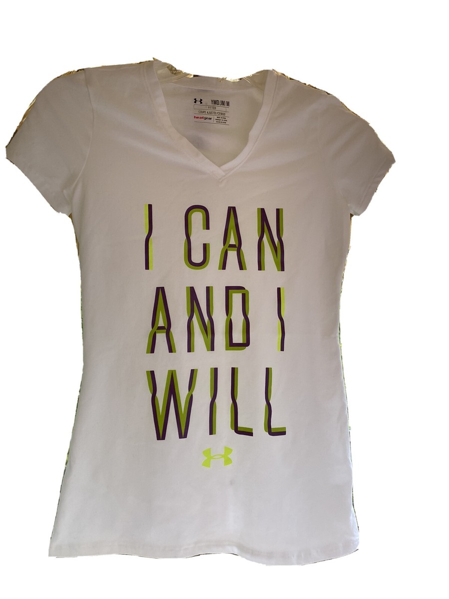 GIRLS YOUTH SIZE M WHITE V-NECK T-SHIRT