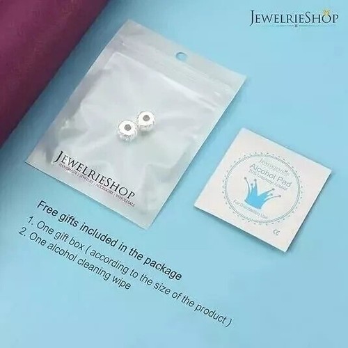 Auténtico 2 Piezas Clip Bloqueo Espaciador Tapón Dije Cuentas Trajes Pandora Pulsera NUEVO EE. UU. - Imagen 5 de 7