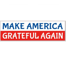 Make America Grateful Again 2.5x8 Inch Bumper Sticker Decal