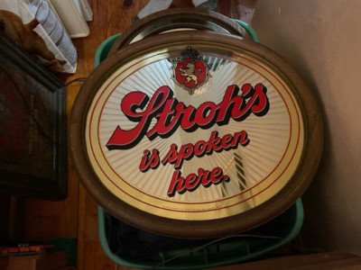 Stroh's is Spoken Here Brewery Mirror | eBay