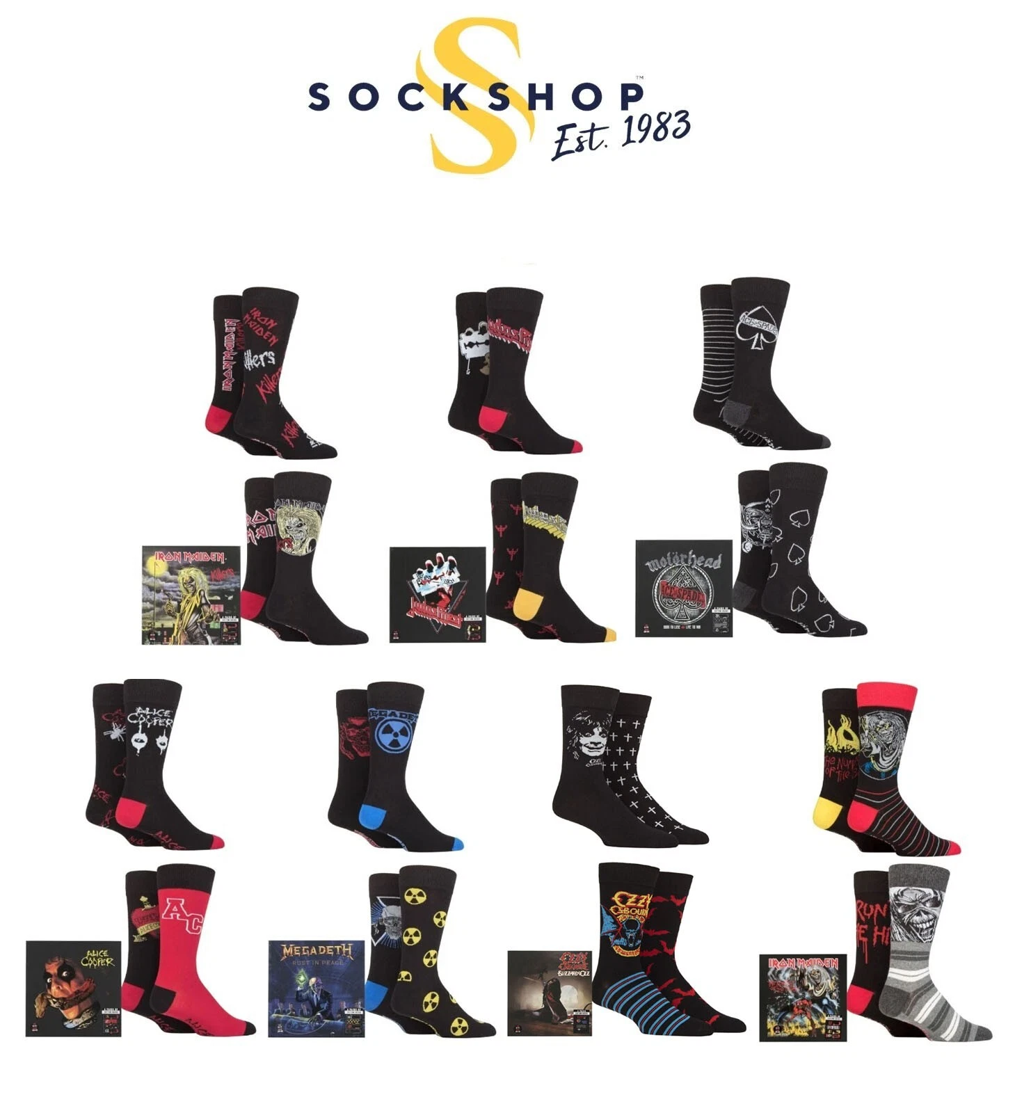 Heavy Metal Socks Fun Music Gift Idea Dad Rock Bands in Quality Box- 4 Pair Pack
Opens in a new wind