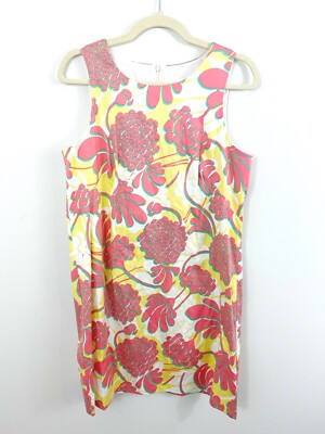 london times cotton shift dress London Times Petite Sleeveless Crewneck Short Dress - Sky Blue/Orange