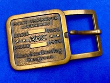 Bowling 1970 ABC American Bowling Congress most improved average belt buckle