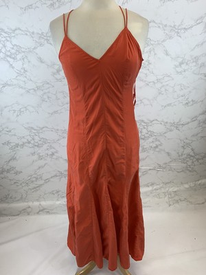 orange spaghetti strap dress