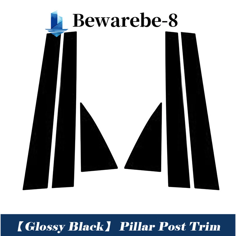 6 postes de pilar negros para puerta aptos para Chevy Equinox 2005-2009 2006 2007 2008 Foto 4 de 4