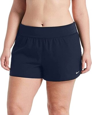 New Women's Nike Swim Element Solid Board Shorts Navy Blue