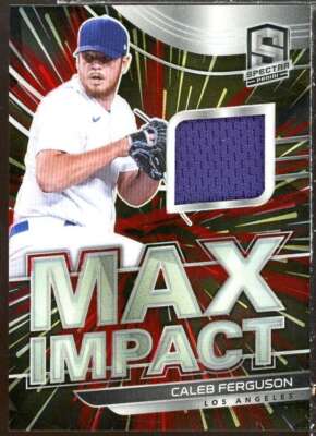 Caleb Ferguson Card 2021 Panini Spectra Max Impact Materials Hyper #12 