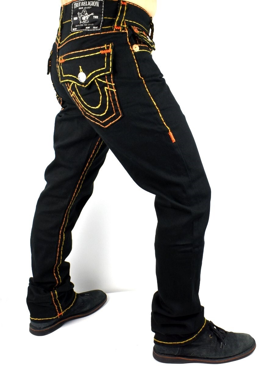 True Religion Men's Ricky Black Rinse Relaxed Straight Super True Religion Men's Ricky Black Rinse Relaxed Straight Super