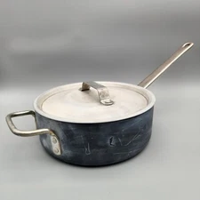 Vtg Calphalon Commercial 2 1/2 Qt Saucepan w/Lid 2 Handled Annodized Aluminum