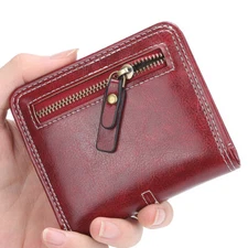 Womens RFID Blocking Small Wallets Credit Card Holder with Coins Zipper Pocket