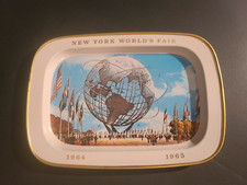 Original Vintage 1964 1965 WORLD'S FAIR New York Tip Tray US steel Unisphere