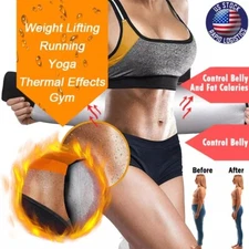 Men/WO Sauna Sweat Waist Trainer Band Fat Burner Trimmer Belt Girdle Body Shaper