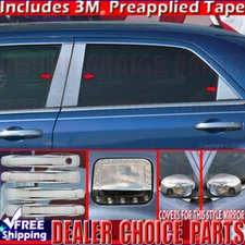 For 2005-09 2010 Chrysler 300 Chrome Door Handle COVERS+Gas+Mirrors+Pillar Posts