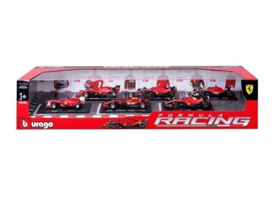Burago Ferrari Racing F1 Formel 1 Set x 6 Autos Maßstab 1:43 Modelle (Neu in OVP) 2024
