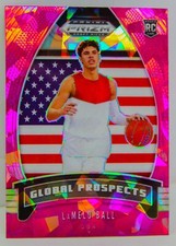 LaMelo Ball 2020-21 Prizm Draft Picks Pink Ice Global Prospects Rookie Card 98