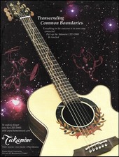 Takamine LTD 2000 acoustic guitar collectors edition advertisement ad print