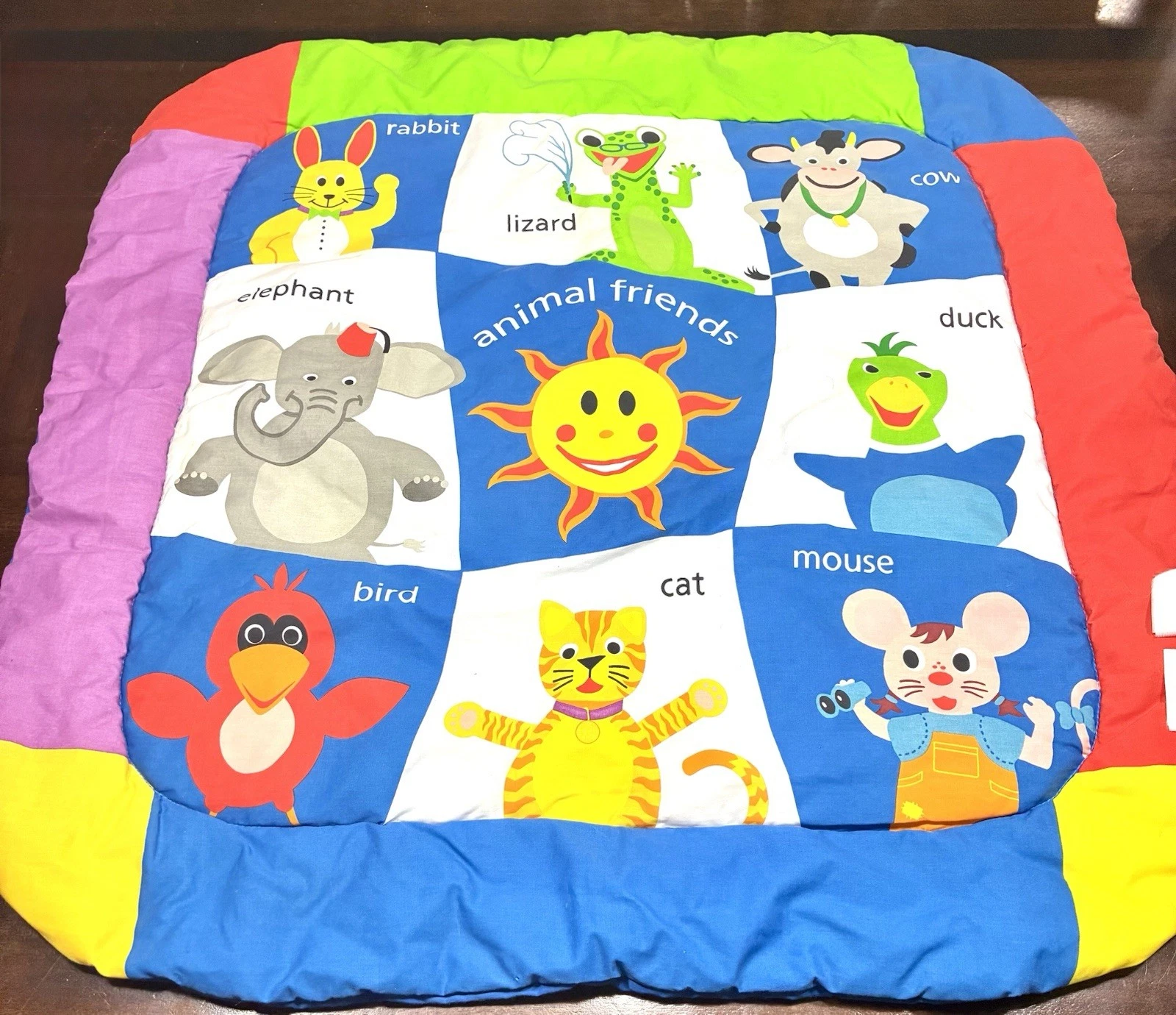 Vintage Baby Einstein Replacement Play Mat Tummy Time Animal Friends