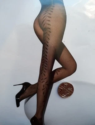 Wolford Fleur 19066 Fishnet Tights in BLACK Size : Small Vital under Jeans BNIP - Image 1 of 4