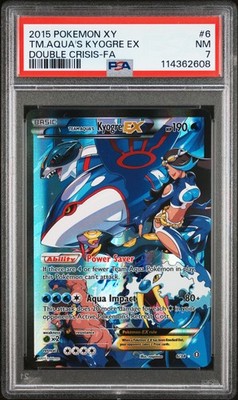 2015 POKEMON XY DOUBLE CRISIS #6 FULL ART/TEAM AQUA'S KYOGRE EX