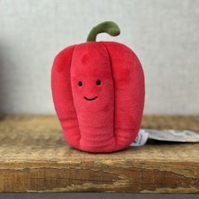 Jellycat Vivacious Red Pepper Bell pepper Velour - Play Food Collectible 5”